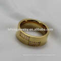 Moda feminina banhado a ouro anéis, anel de jóias de ouro saudita, homens elegantes anéis de ouro